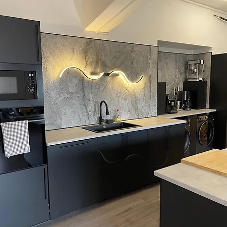 公寓 The Onyx Glow- 99m2 Designer Loft 卢布尔雅那